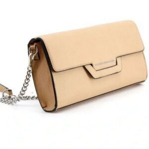 French Connection Kitty Pebble Shoulder Bag Nude